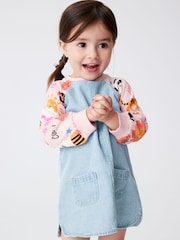 Pink Panda Print Raglan Denim Dress (3mths-7yrs) - Image 1 of 5