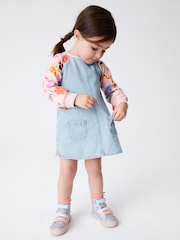 Pink Panda Print Raglan Denim Dress (3mths-7yrs) - Image 2 of 5