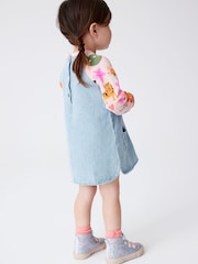 Pink Panda Print Raglan Denim Dress (3mths-7yrs) - Image 3 of 5