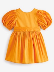 Pomarańczowy mango - Sukienka z tafty, z kolekcji dla druhny (9 mies. – 8 lat) - Obraz 2 z 3