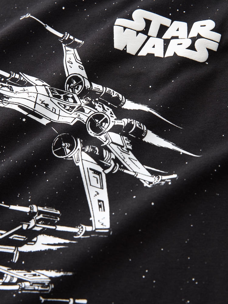 Czarny - Koszulka licencjonowana z motywem Star Wars, w 100% z bawełny (3–16 lat) - Obraz 3 z 3 Czarny - Koszulka licencjonowana z motywem Star Wars, w 100% z bawełny (3–16 lat) - Obraz 3 z 3