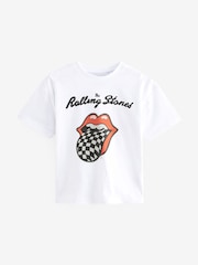 White 100% Cotton Licensed Rolling Stones T-Shirt (3-16yrs) - Image 1 of 3