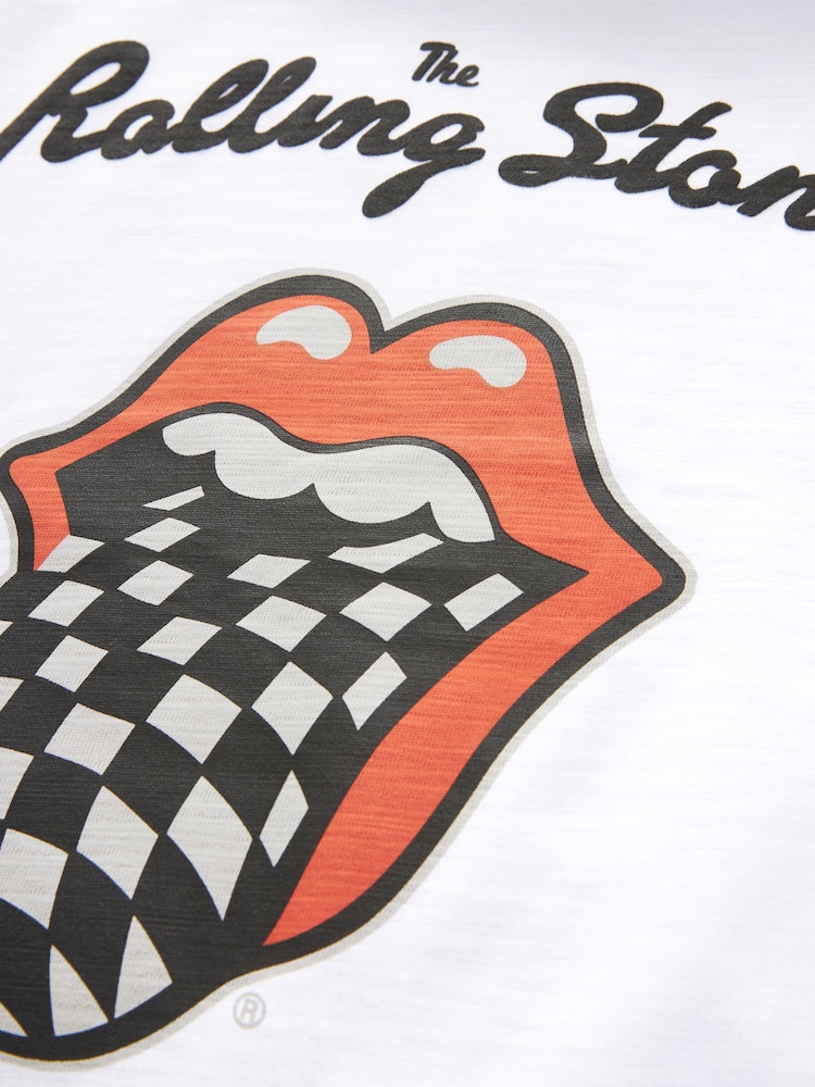White 100% Cotton Licensed Rolling Stones T-Shirt (3-16yrs) - Image 3 of 3
