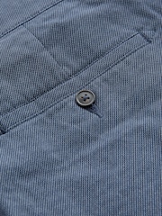 Navy Texture Woven Belted Textured Shorts - Image 7 of 8