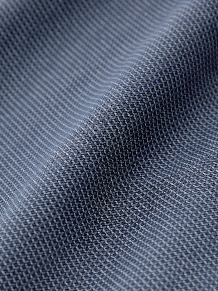 Navy Texture Woven Belted Textured Shorts - Image 8 of 8