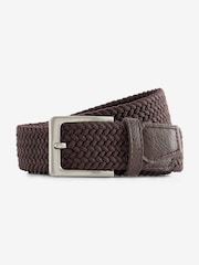 Navy Texture Woven Belted Textured Shorts - Image 9 of 9