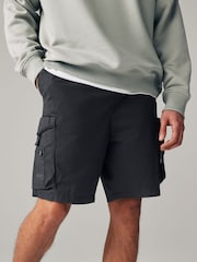 Black Multi Pocket Cargo Shorts - Image 1 of 9