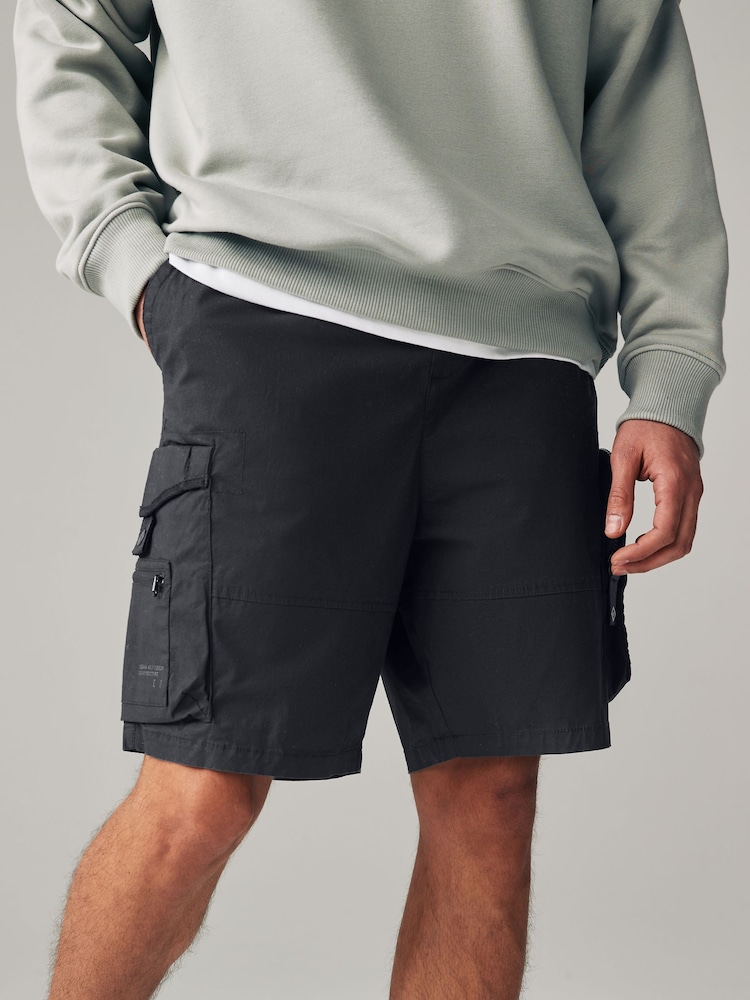 Black Multi Pocket Cargo Shorts - Image 1 of 9 Black Multi Pocket Cargo Shorts - Image 1 of 9