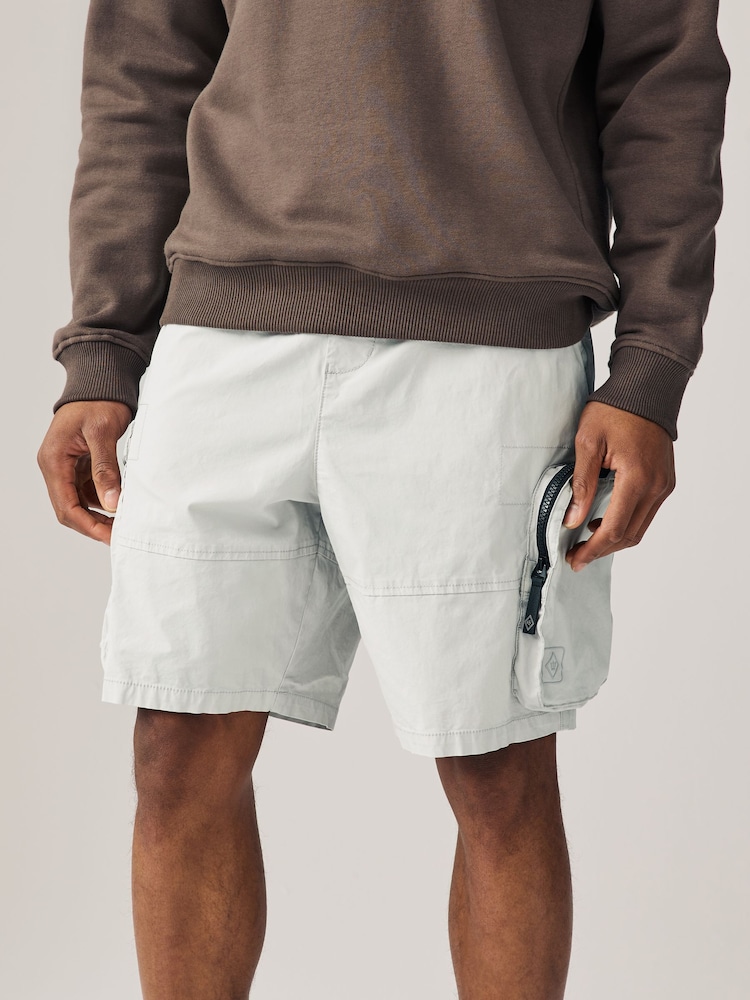 Grey Multi Pocket Cargo Shorts - Image 1 of 11