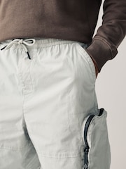 Grey Multi Pocket Cargo Shorts - Image 4 of 11