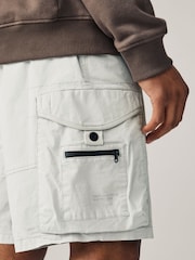 Grey Multi Pocket Cargo Shorts - Image 6 of 11