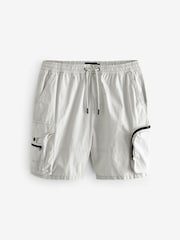 Grey Multi Pocket Cargo Shorts - Image 7 of 11