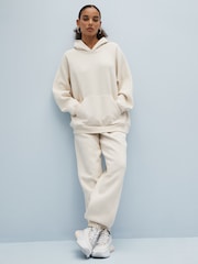 adidas Cream Sportswear All Szn Fleece Boyfriend Hoodie - Image 2 of 6