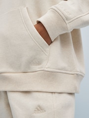 adidas Cream Sportswear All Szn Fleece Boyfriend Hoodie - Image 5 of 6