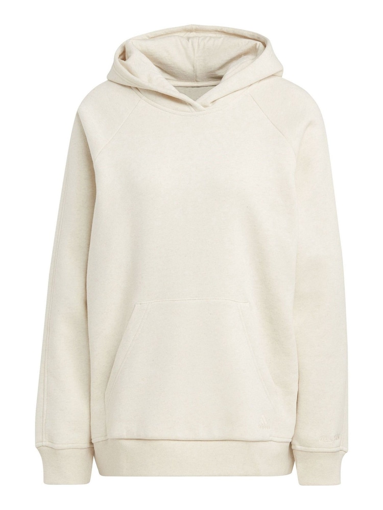 adidas Cream Sportswear All Szn Fleece Boyfriend Hoodie - Image 6 of 6