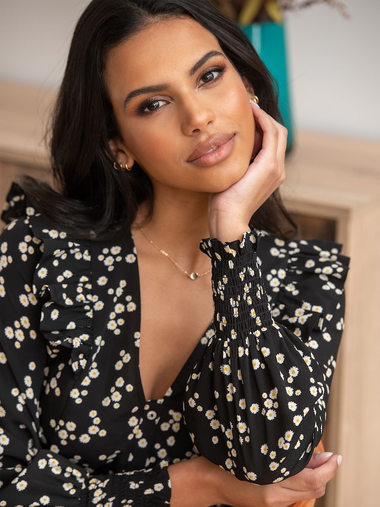 Pour Moi Black Maggie Blouse - Image 1 of 5