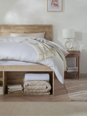 Light Oak Effect Bronx Platform Bed Frame with Storage - Image 5 of 7