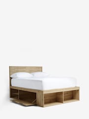 Light Oak Effect Bronx Platform Bed Frame with Storage - Image 7 of 7