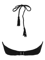 Pour Moi Black Summer Breeze Halter Scarf Bikini Top - Image 5 of 5