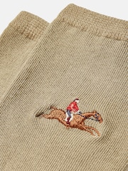 Joules Embroidered Brown Ankle Socks - Image 3 of 3