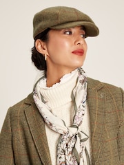Joules Harrogate Green Tweed Baker Boy Hat - Image 1 of 5