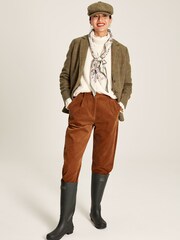 Joules Harrogate Green Tweed Baker Boy Hat - Image 2 of 5