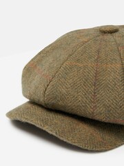 Joules Harrogate Green Tweed Baker Boy Hat - Image 5 of 5