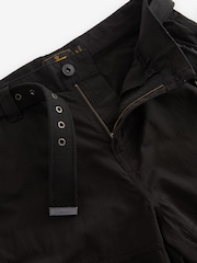 Black Long Length Belted Cargo Shorts - Image 7 of 8