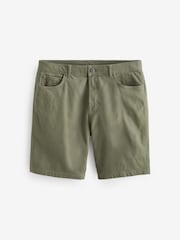 Khaki Green Slim Motionflex 5 Pocket Chino Shorts - Image 5 of 9