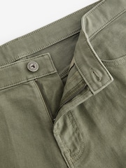 Khaki Green Slim Motionflex 5 Pocket Chino Shorts - Image 6 of 9