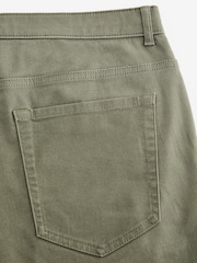 Khaki Green Slim Motionflex 5 Pocket Chino Shorts - Image 7 of 9