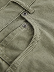Khaki Green Slim Motionflex 5 Pocket Chino Shorts - Image 8 of 9