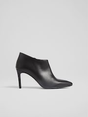 LK Bennett Black Leather Elle Boots - Image 1 of 4