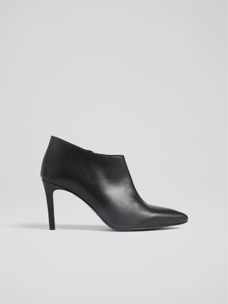 LK Bennett Black Leather Elle Boots - Image 1 of 4