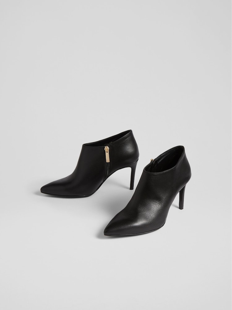 LK Bennett Black Leather Elle Boots - Image 3 of 4