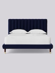 Swoon Easy Velvet Ink Blue Porlock Bed - Image 2 of 5