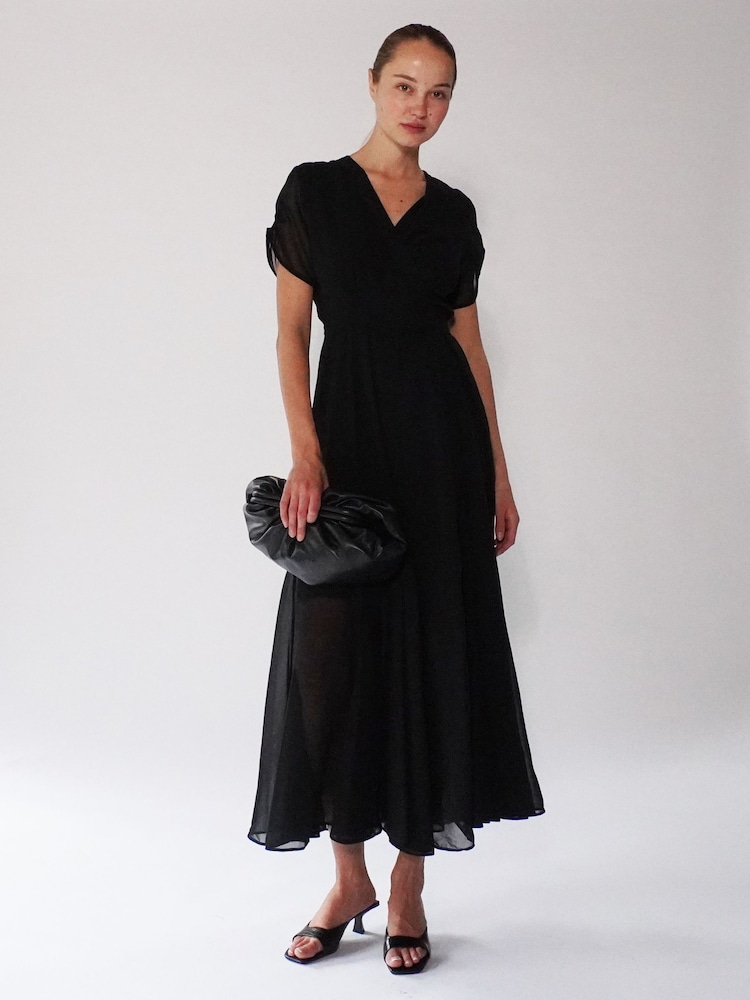 Religion Black Delight Wrap Dress With Full Skirt - Image 1 of 6