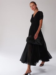 Religion Black Delight Wrap Dress With Full Skirt - Image 6 of 6