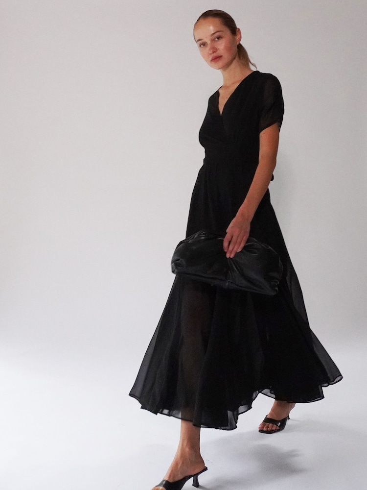 Religion Black Delight Wrap Dress With Full Skirt - Image 6 of 6