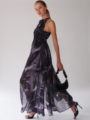 Religion Purple Halterneck Maxi Dress In Beautiful Prints - Image 1 of 6