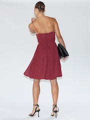 Religion Red Jewell Midi Maxi Dress with Spaghetti Straps and Full Skirt - Image 7 of 7