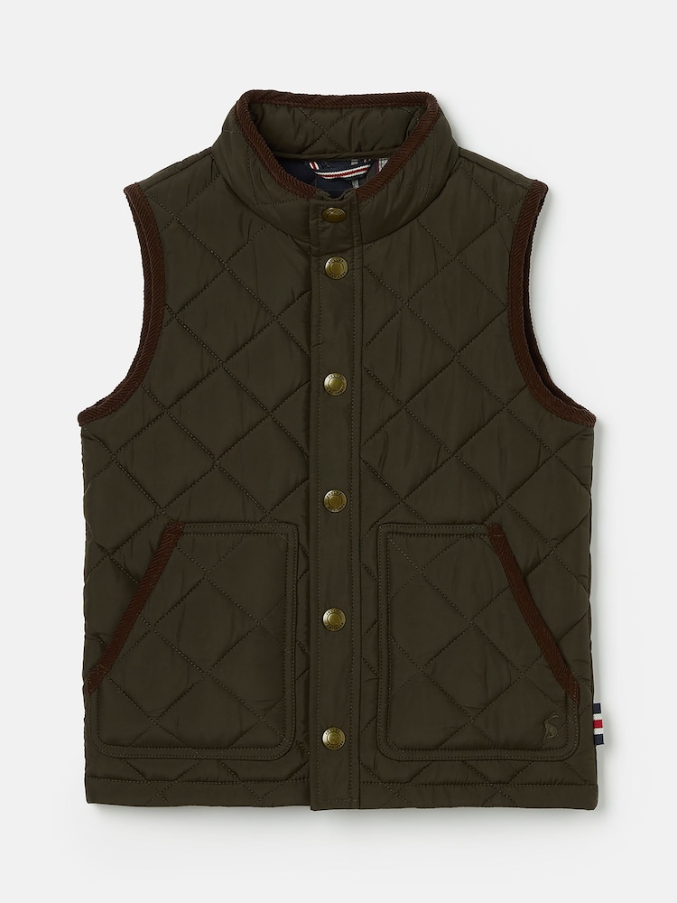 Joules Hugo Green Quilted Gilet - Image 1 of 6 Joules Hugo Green Quilted Gilet - Image 1 of 6