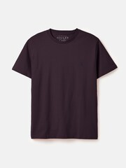 Joules Denton Purple Plain Jersey T-Shirt - Image 5 of 5