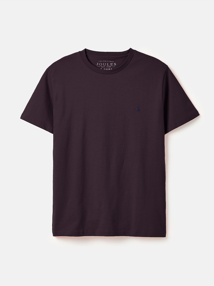 Joules Denton Purple Plain Jersey T-Shirt - Image 5 of 5 Joules Denton Purple Plain Jersey T-Shirt - Image 5 of 5