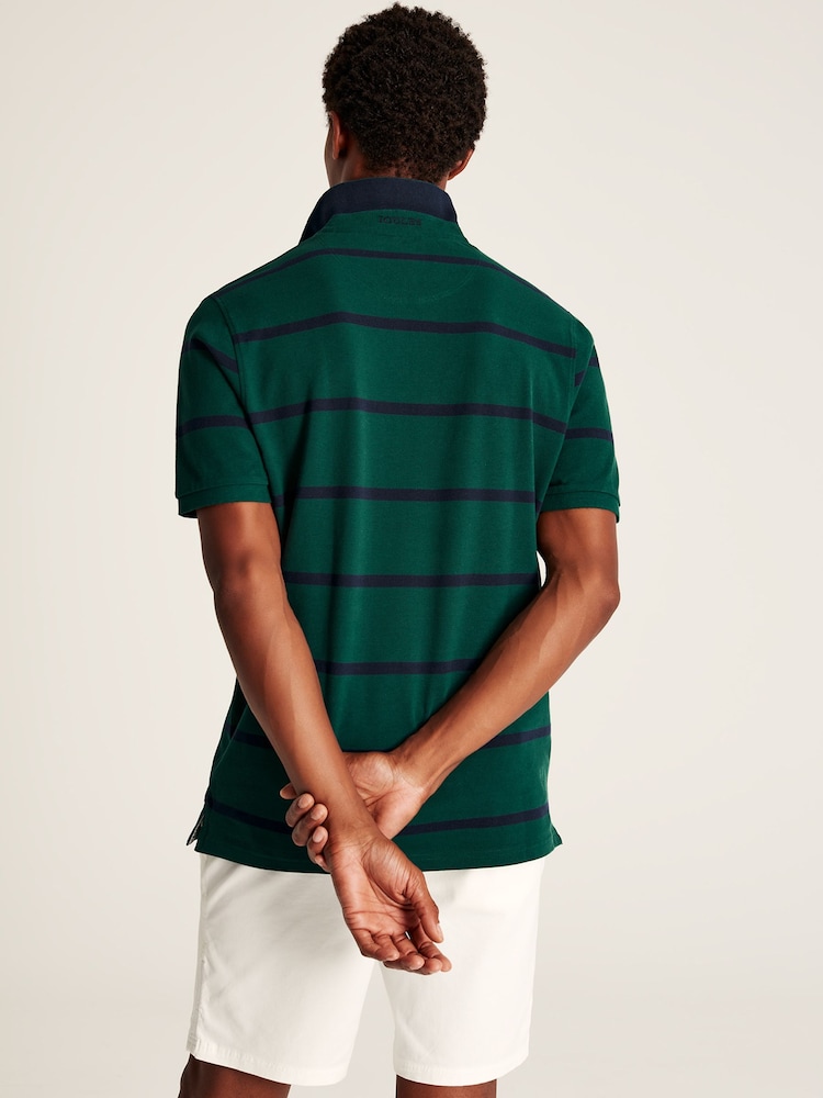 Joules Filbert Green Classic Fit Striped Polo Shirt - Image 2 of 5