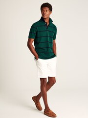 Joules Filbert Green Classic Fit Striped Polo Shirt - Image 3 of 5