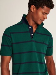 Joules Filbert Green Classic Fit Striped Polo Shirt - Image 4 of 5