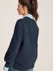 Joules Amina Navy Blue Crew Neck Sweat Top - Image 2 of 5