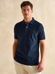 Joules Woody Navy Blue Cotton Pique Polo Shirt - Image 1 of 6