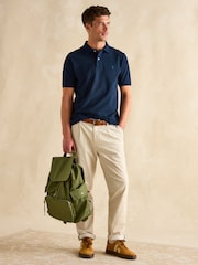 Joules Woody Navy Blue Cotton Pique Polo Shirt - Image 3 of 6